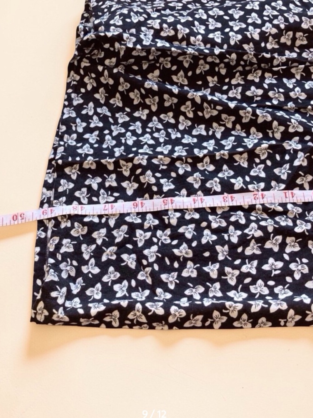 Magaschoni Black White Ditsy Floral Button Front Midi Dress Short Sleeve XL - Picture 5 of 13